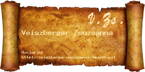 Veiszberger Zsuzsanna névjegykártya